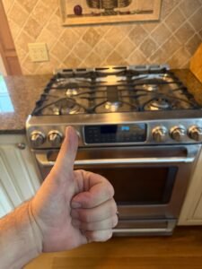 GE gas range working after spark module replacement in Cranford, New Jersey