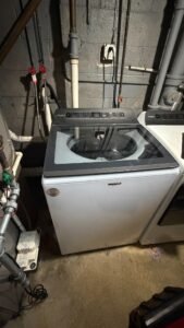 Whirlpool top-load washer diagnosed for stored error codes in Colonia, New Jersey